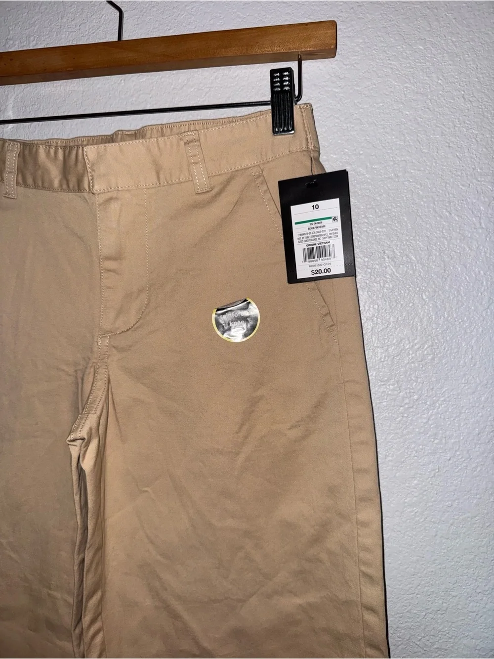 New art class Beige Reinforced Knees Straight-Leg Kids Pants Size 10 Boys